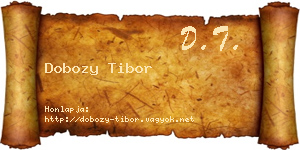 Dobozy Tibor névjegykártya